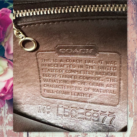 VINTAGE COACH MAHOGANY MANOR TOP HANDLE CROSSBODY SATCHEL BAG 9977 - Picture 17 of 17